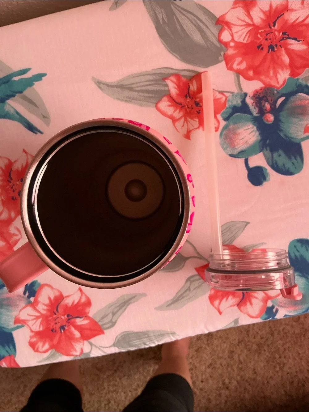 32 oz.Insulated Pink Heart stainless steel Travel Mug - Double Wall Tumbler